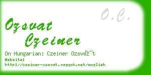 ozsvat czeiner business card